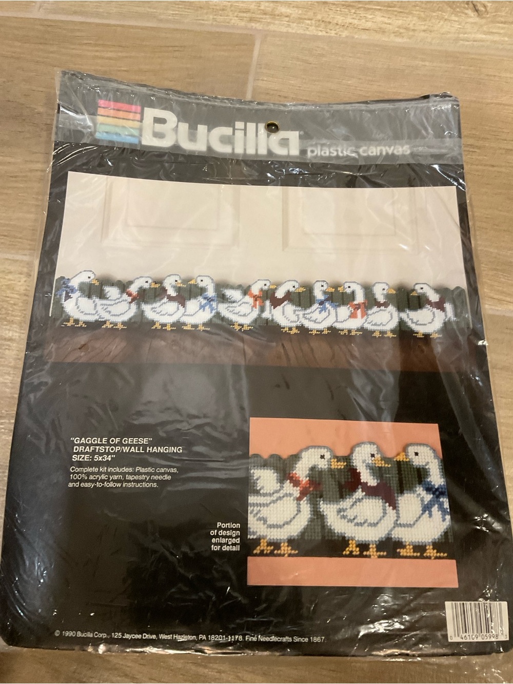 Gaggle of Geese Decorative Door draftstop Wall Hanging embroidery kit yarn